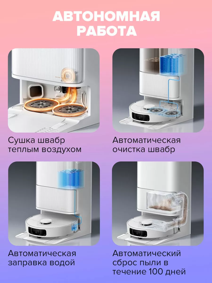  Dreame L40 Ultra CE White | Робот-пылесос со станцией самоочистки