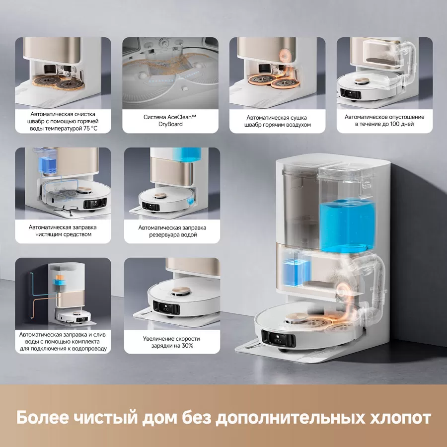 Dreame L50 Ultra White | Робот-пылесос со станцией самоочистки