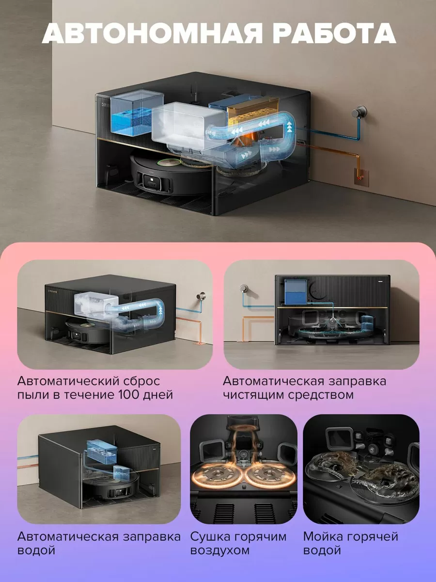 Dreame X50 Master | Робот-пылесос со станцией самоочистки с подключением к водопроводу и канализации
